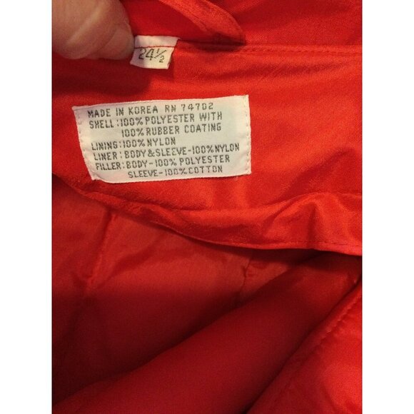 Vintage NWT Maggie Barnes Womens Red Trench Coat Plus Size 24W Removable Liner - Picture 4 of 13